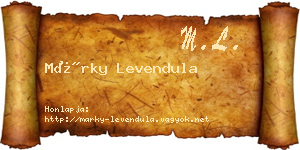 Márky Levendula névjegykártya
